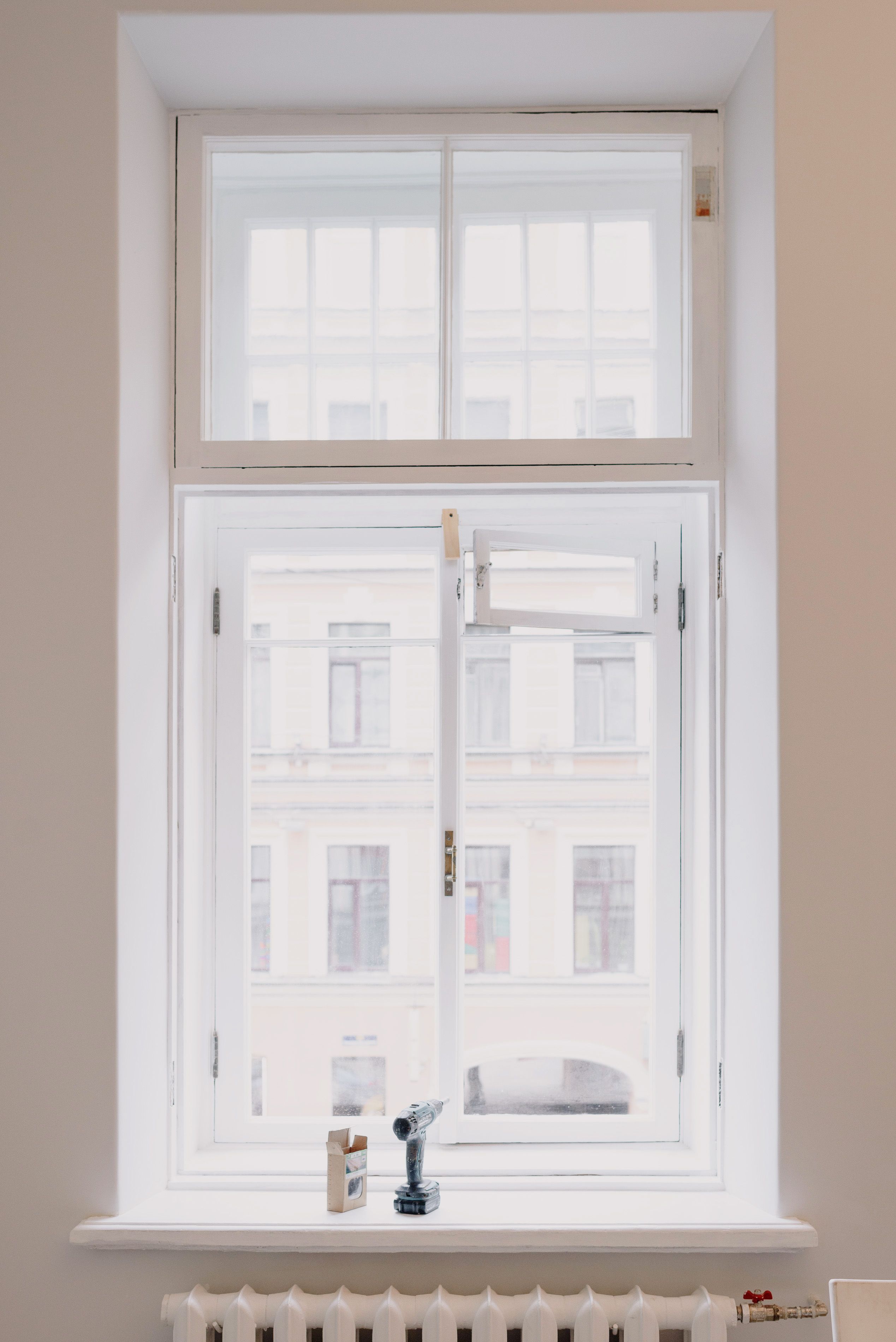 Modern window replacement installation in a residential home